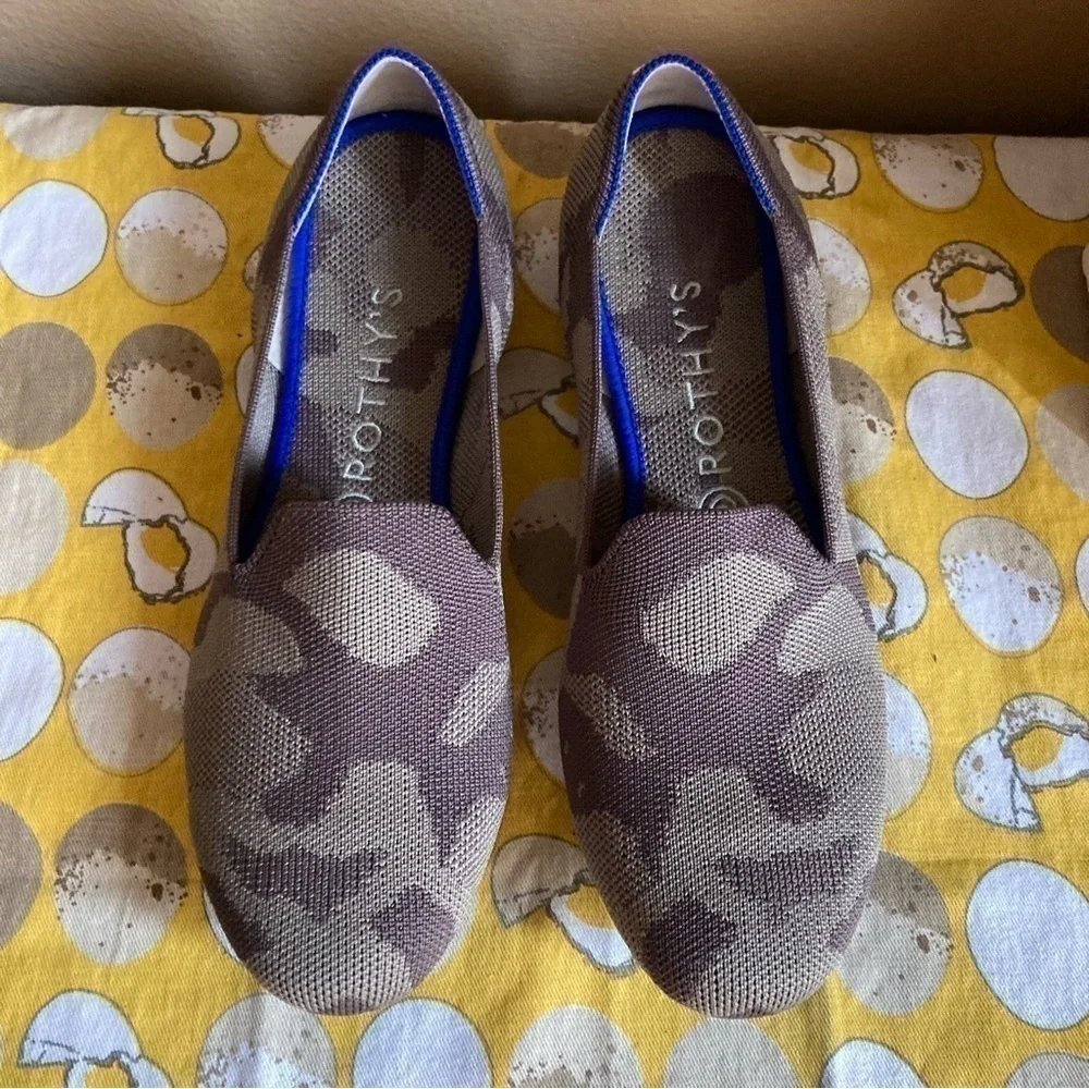 Rothy’s mink gray camo loafer flats size 9